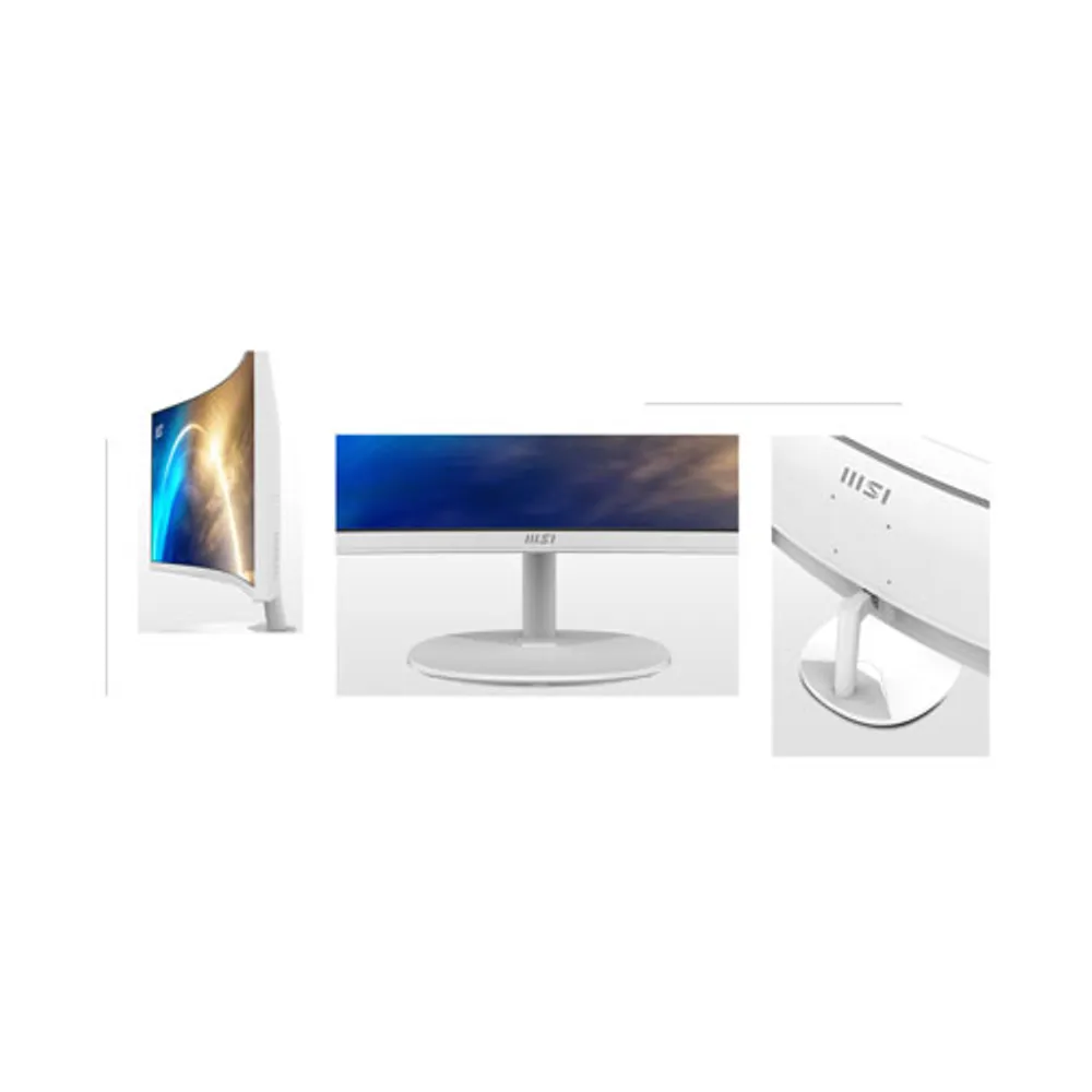 MSI Pro 34" QHD 100Hz 1ms GTG Curved VA LED FreeSync Gaming Monitor (MP341CQW) - White