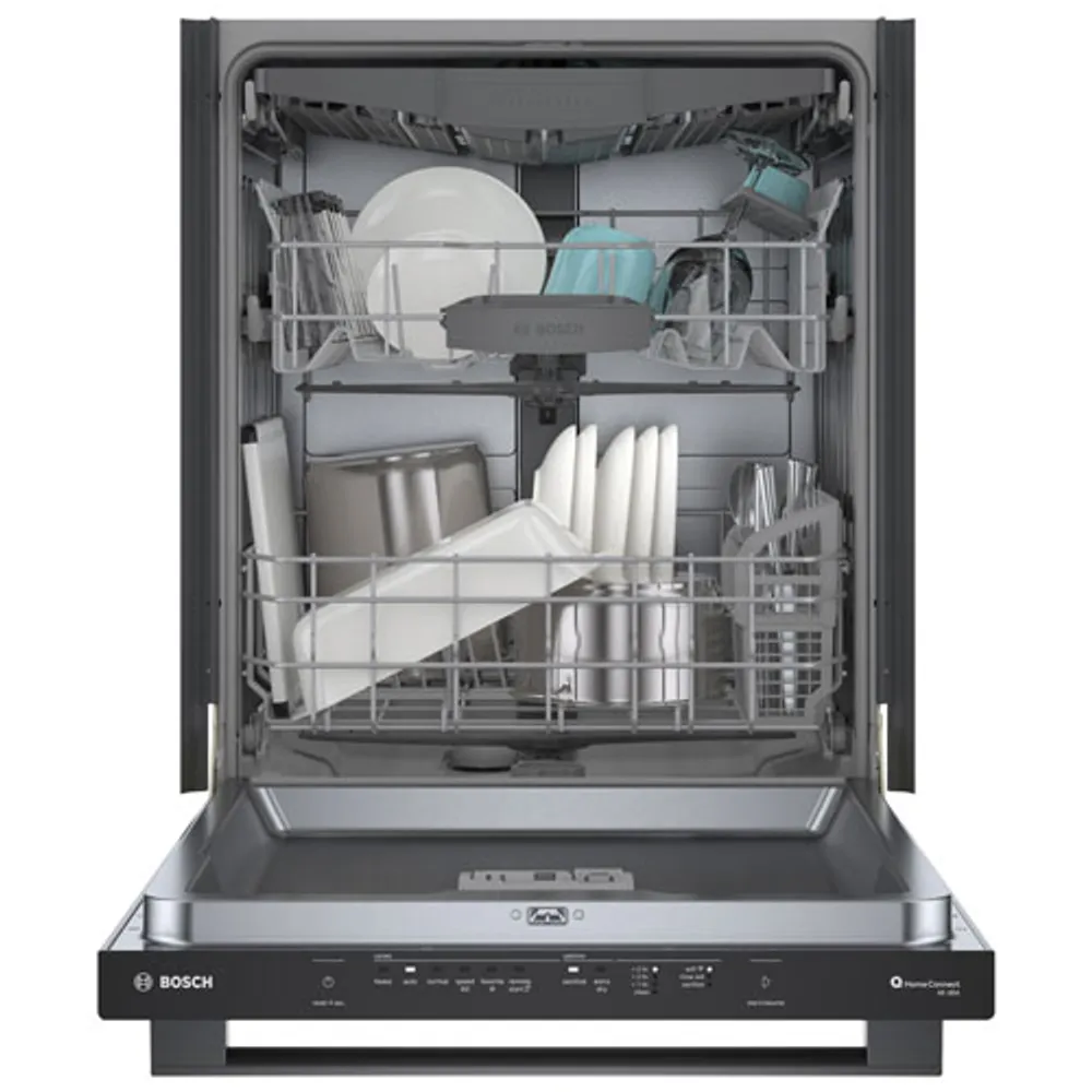 Bosch 24" 46dB Built-In Dishwasher with Third Rack (SHX5AEM4N) - Black Stainless