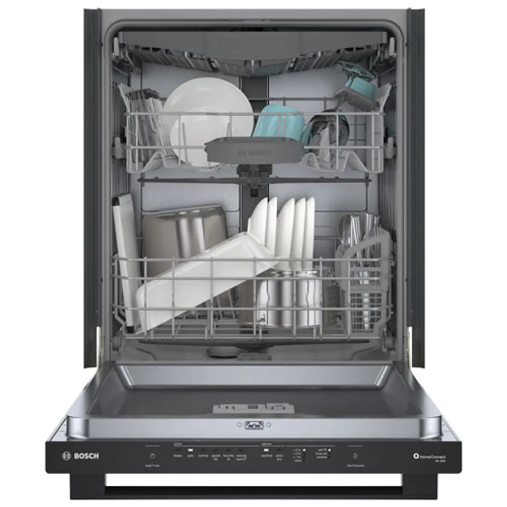 Bosch 24" 46dB Built-In Dishwasher with Third Rack (SHX5AEM6N) - Black