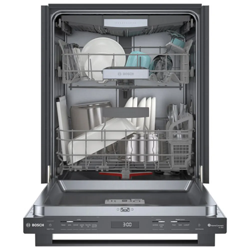 Bosch 24" 42dB Built-In Dishwasher with Third Rack (SHX78CM4N) - Black Stainless