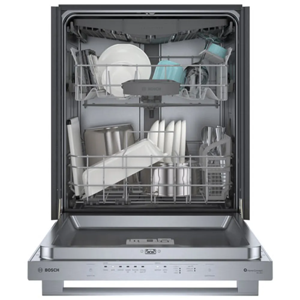 Bosch 300 Series 24" 46dB Built-In Dishwasher with Third Rack (SHX53CM5N) - Stainless Steel