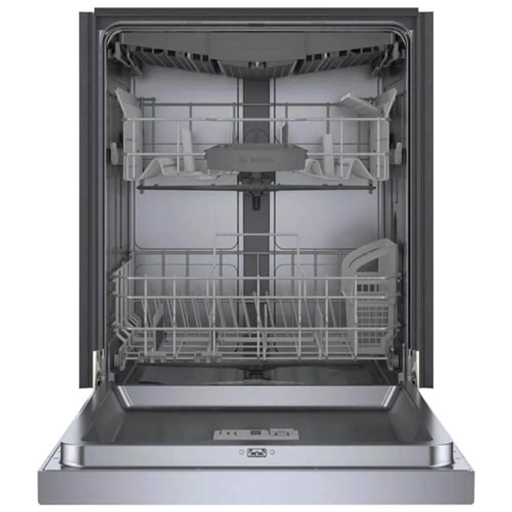 Bosch 300 Series 24" 46dB Built-In Dishwasher with Third Rack (SHE53C85N) - Stainless Steel