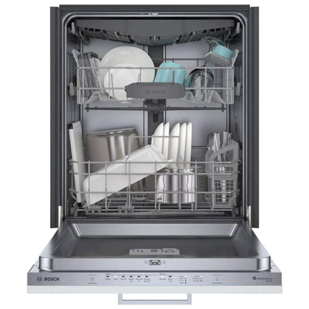 Bosch 24" 46dB Built-In Dishwasher with Third Rack (SHV53CM3N) - Panel Ready - Stainless Steel