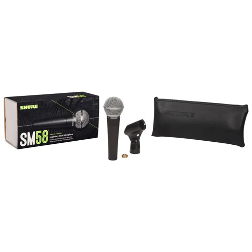 Shure SM58-LC Dynamic Vocal XLR Microphone - Black