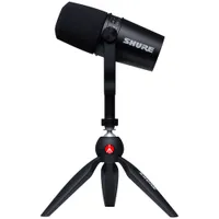 Shure MV7 Dynamic Podcast USB/XLR Microphone with Stand - Black