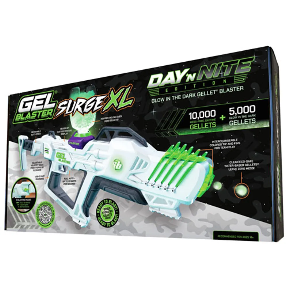 Gel Blaster Surge XL Day ‘n’ Nite Edition Water Blaster - White