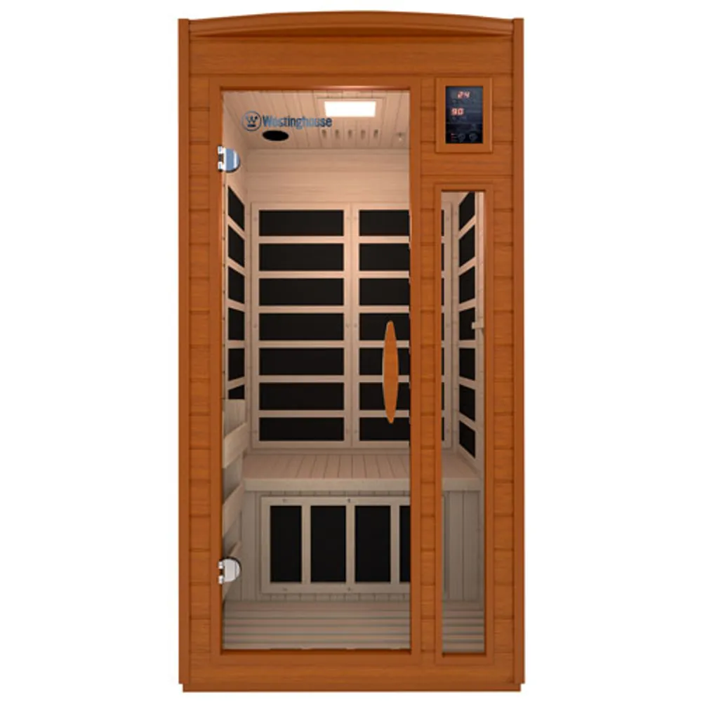 Westinghouse WES43-1600 1-Person Infrared Sauna - Cedar Tint - Indoor Only