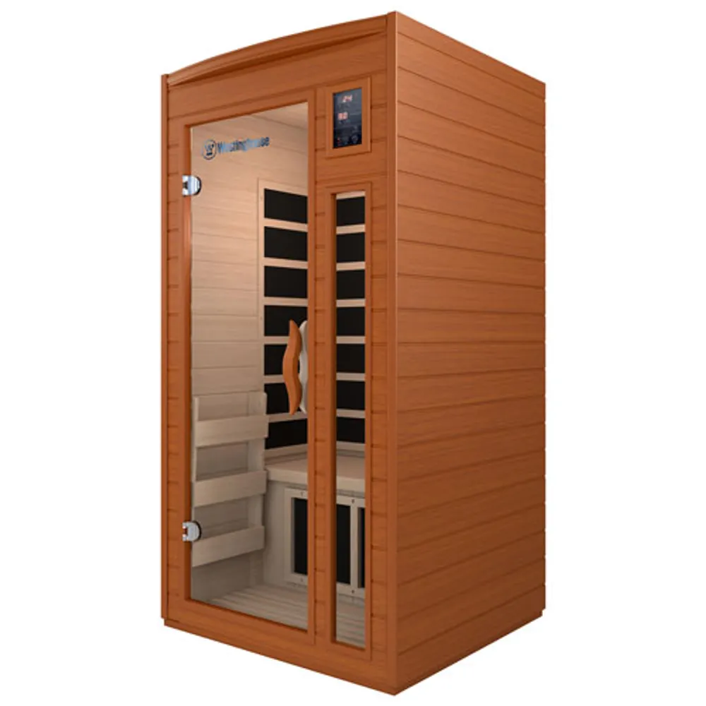 Westinghouse WES43-1600 1-Person Infrared Sauna - Cedar Tint - Indoor Only