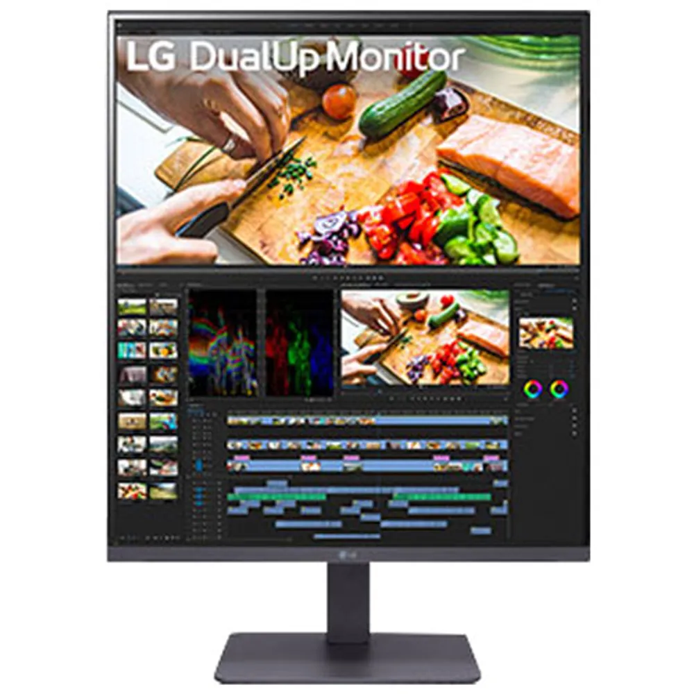 LG Dual Up Ergo 28" WQHD 60Hz 5ms GTG IPS LCD Monitor (28MQ750-C) - Black