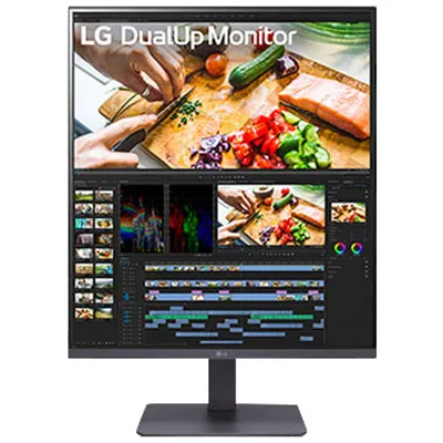 LG Dual Up Ergo 28" WQHD 60Hz 5ms GTG IPS LCD Monitor (28MQ750-C) - Black