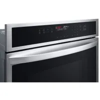 LG 30" 4.7 Cu. Ft. True Convection Electric Wall Oven (WSEP4727F) - Smudge Resistant Stainless Steel