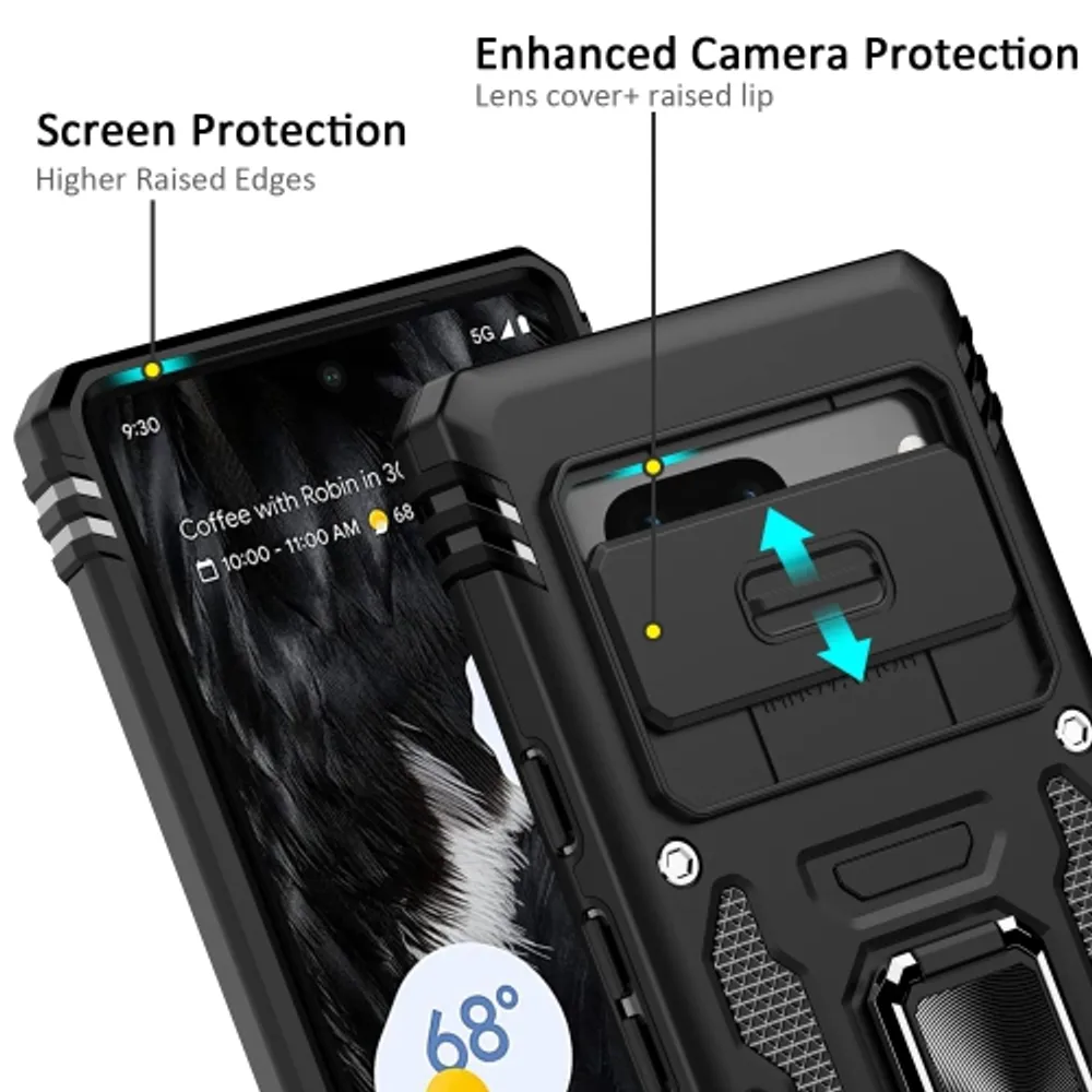 Pixel 7A Case Military Drop Resistant with Kickstand and Slide Bumper  Textured Version – FNTCASE OFFICIAL