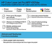 HP LaserJet Pro 4301DW Colour Wireless All-In-One Laser Printer