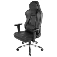 AKRacing Obsidian Office Ergonomic High-Back Faux Leather Executive Chair - Black