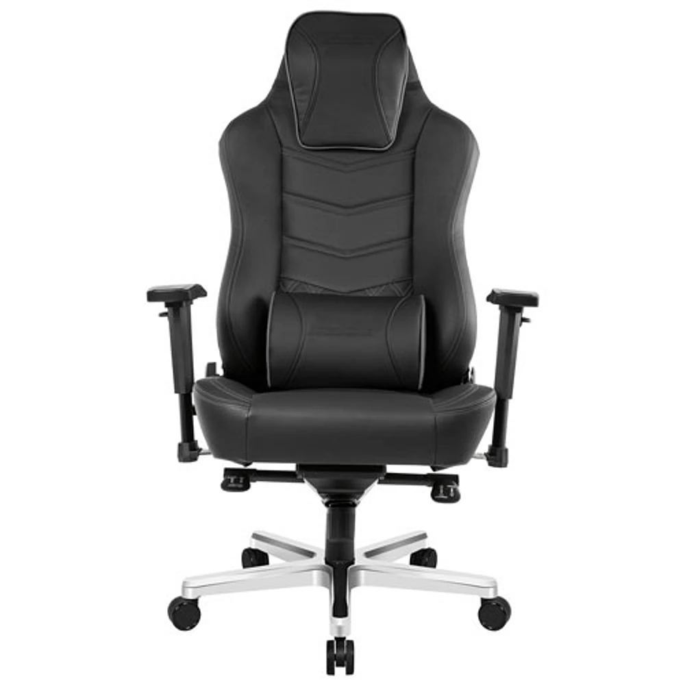 Fauteuil de bureau ergonomique en cuir véritable à dossier haut Onyx Deluxe d'AKRacing - Noir