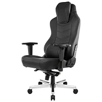 Fauteuil de bureau ergonomique en cuir véritable à dossier haut Onyx Deluxe d'AKRacing - Noir