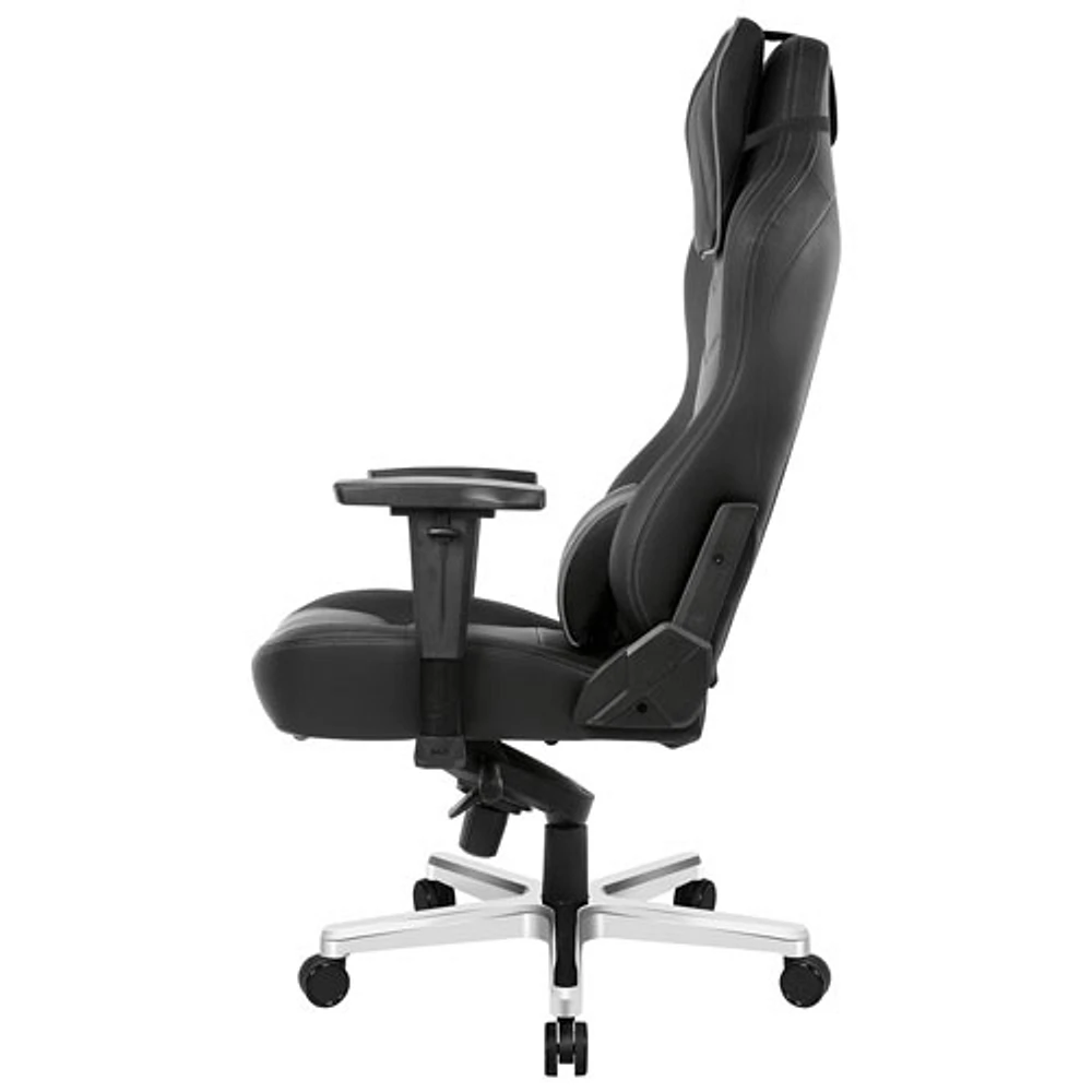 Fauteuil de bureau ergonomique en cuir véritable à dossier haut Onyx Deluxe d'AKRacing - Noir