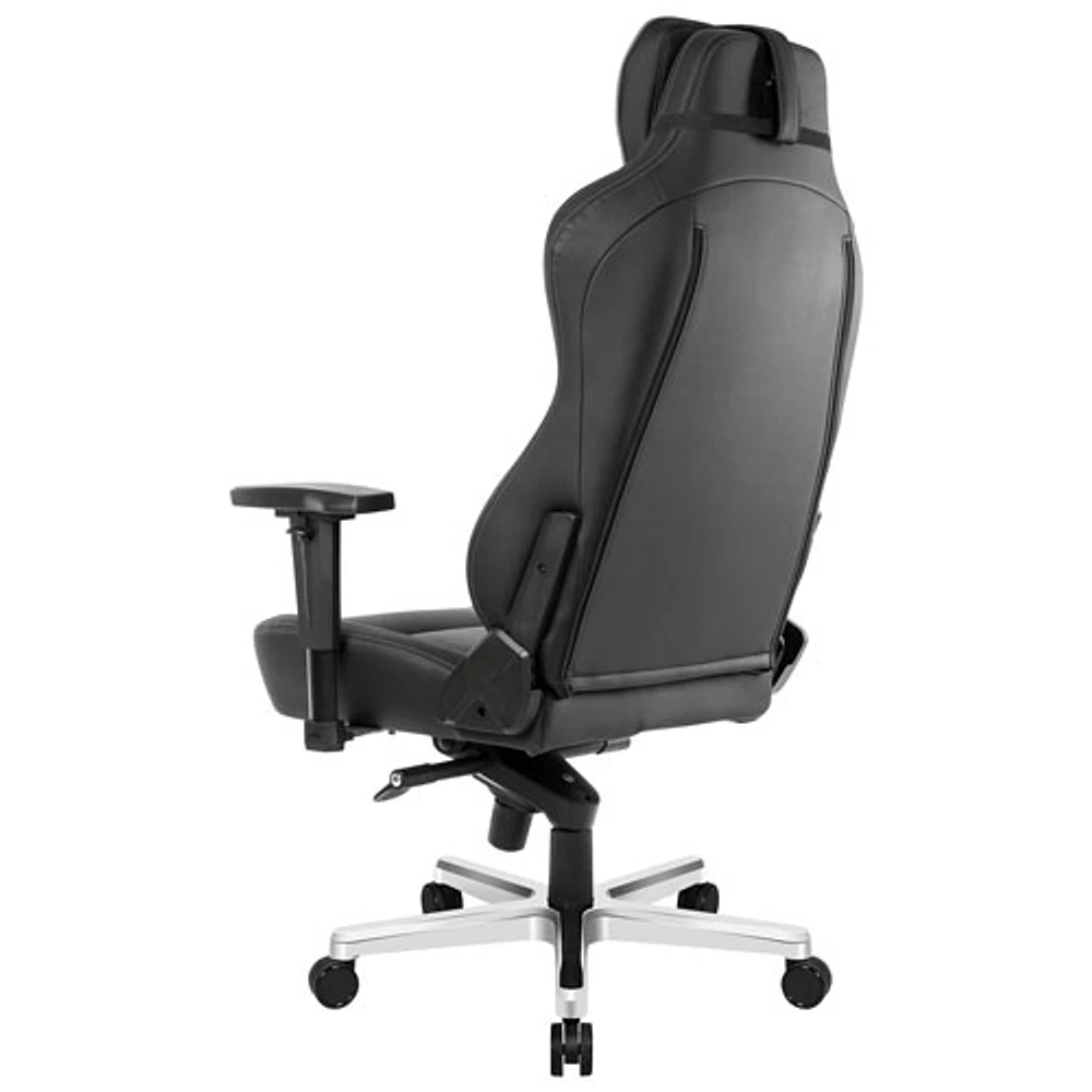 Fauteuil de bureau ergonomique en cuir véritable à dossier haut Onyx Deluxe d'AKRacing - Noir