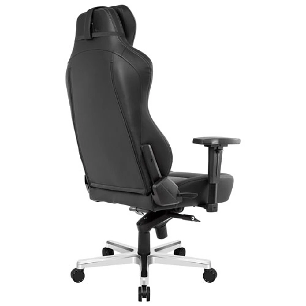 Fauteuil de bureau ergonomique en cuir véritable à dossier haut Onyx Deluxe d'AKRacing - Noir