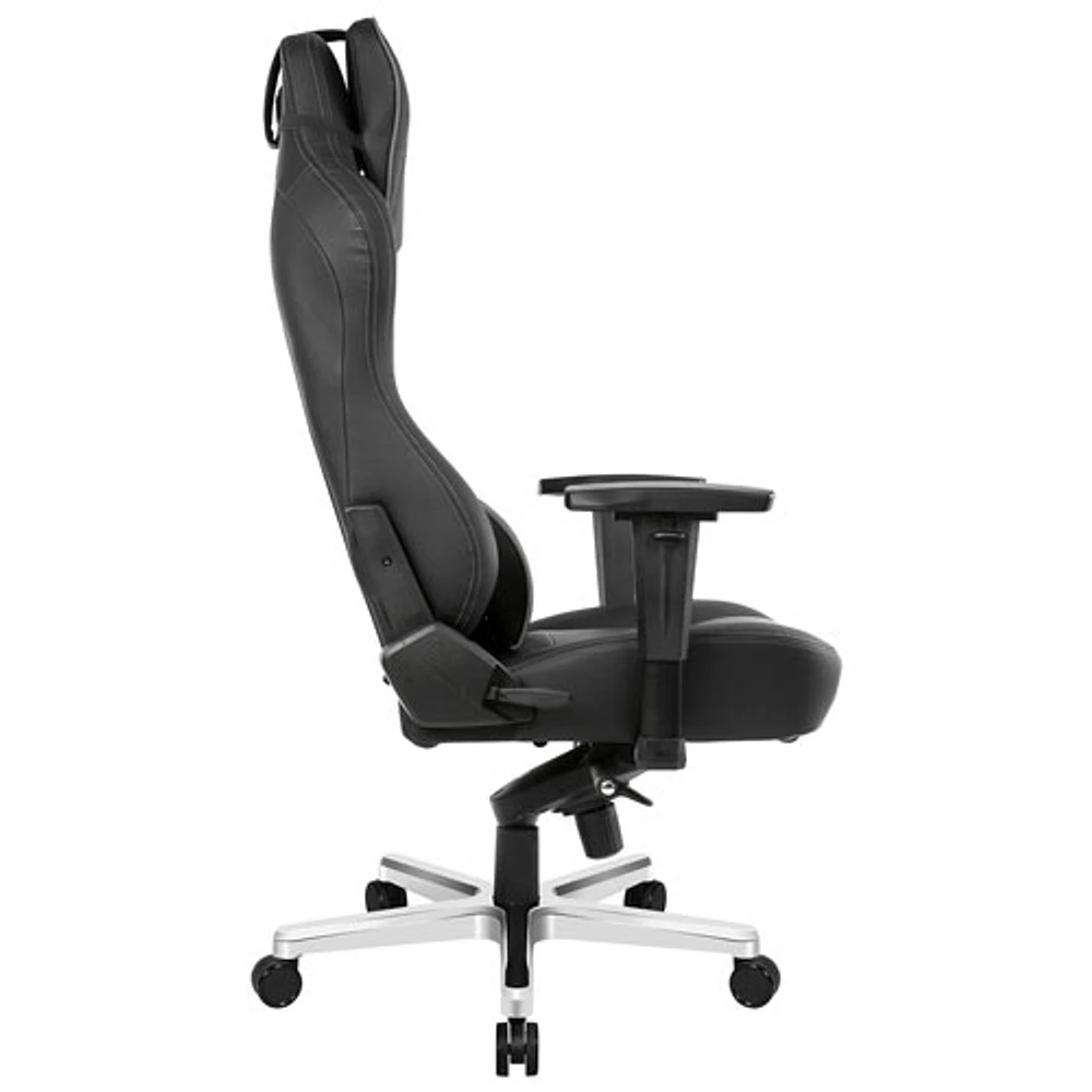 Fauteuil de bureau ergonomique en cuir véritable à dossier haut Onyx Deluxe d'AKRacing - Noir