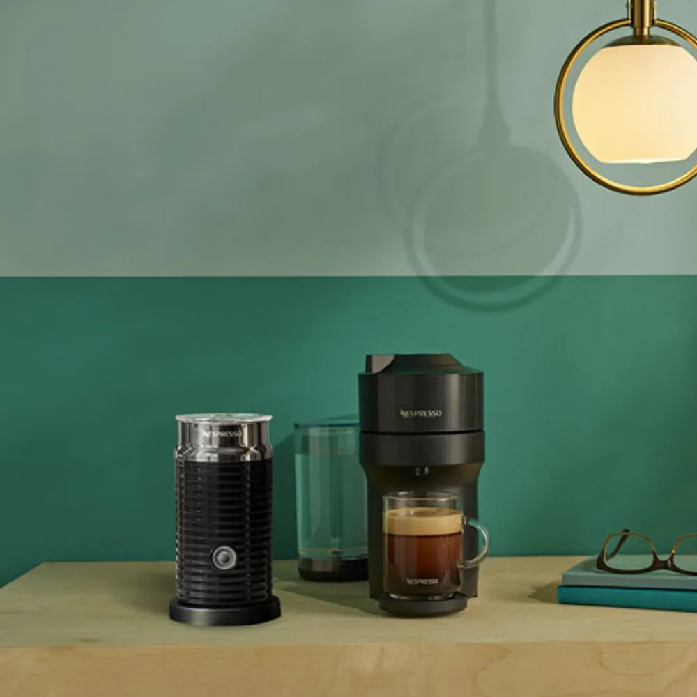 Nespresso Vertuo Pop+ Coffee & Espresso Machine Bundle by De'Longhi - Liquorice Black