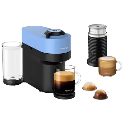 Nespresso Vertuo Pop+ Coffee & Espresso Machine Bundle by De'Longhi - Pacific Blue