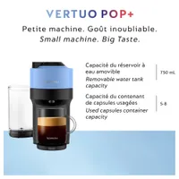 Nespresso Vertuo Pop+ Coffee & Espresso Machine Bundle by De'Longhi - Pacific Blue
