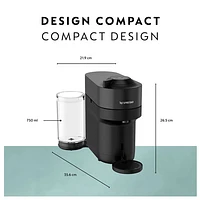 Nespresso Vertuo Pop+ Coffee & Espresso Machine by De'Longhi - Liquorice Black