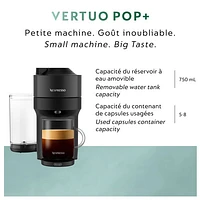Nespresso Vertuo Pop+ Coffee & Espresso Machine by De'Longhi - Liquorice Black