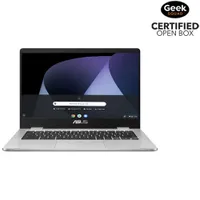 Open Box - ASUS C424 14" Chromebook - Silver (Intel Celeron N4020 Processor/64GB eMMc/4GB RAM/Chrome OS)