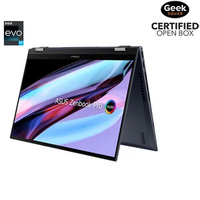 Open Box - ASUS Zenbook Pro 15 Flip OLED 15.6" Touchscreen 2-in-1 Laptop - Black (Intel Evo i7-12700H/1TB SSD/16GB RAM)