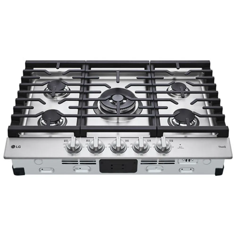 LG 30" 5-Burner Gas Smart Cooktop (CBGJ3027S) - Stainless Steel