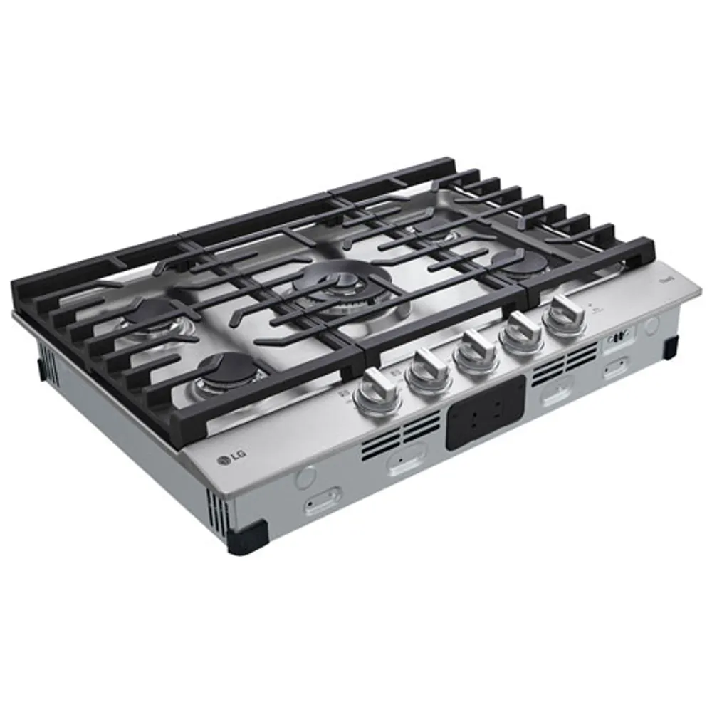 LG 30" 5-Burner Gas Smart Cooktop (CBGJ3027S) - Stainless Steel