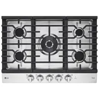 LG 30" 5-Burner Gas Smart Cooktop (CBGJ3027S) - Stainless Steel