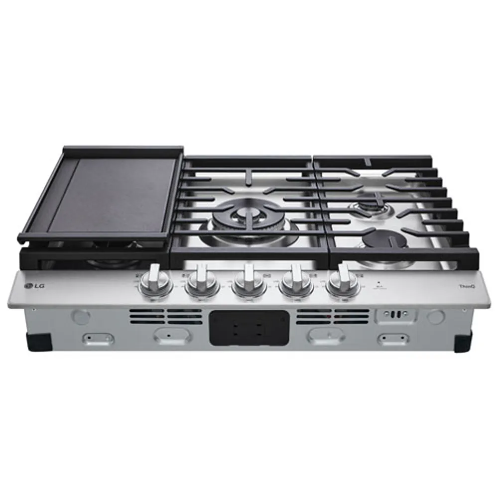 LG 30" 5-Burner Gas Smart Cooktop (CBGJ3027S) - Stainless Steel