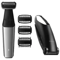 Rasoir à grille sur peau sèche/humide de série 5000 Bodygroom Plus de Philips (BG5020/15) avec trousse d'accessoires - Noir