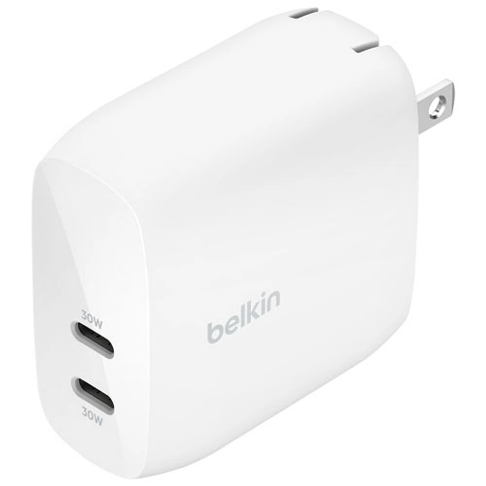 Chargeur mural à 2 ports USB-C PD de 60 W de Belkin