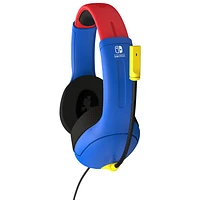 Super Mario Airlite Wired Headset & Rematch Wired Controller Bundle for Switch - Blue/Red