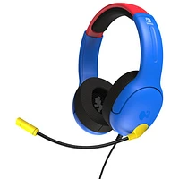 Super Mario Airlite Wired Headset & Rematch Wired Controller Bundle for Switch - Blue/Red