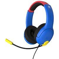 Super Mario Airlite Wired Headset & Rematch Wired Controller Bundle for Switch - Blue/Red