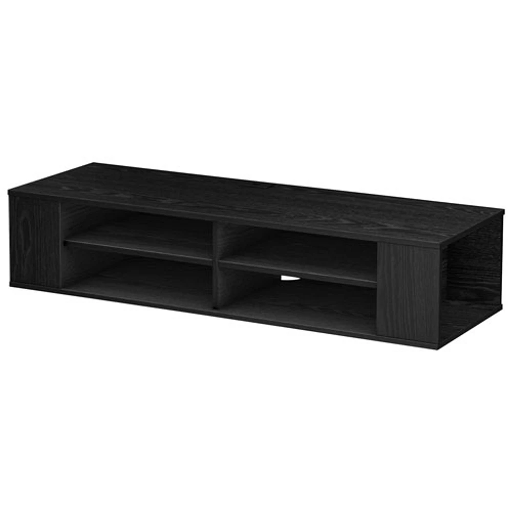 South Shore 55" Wall Mounted TV Stand - Black Oak