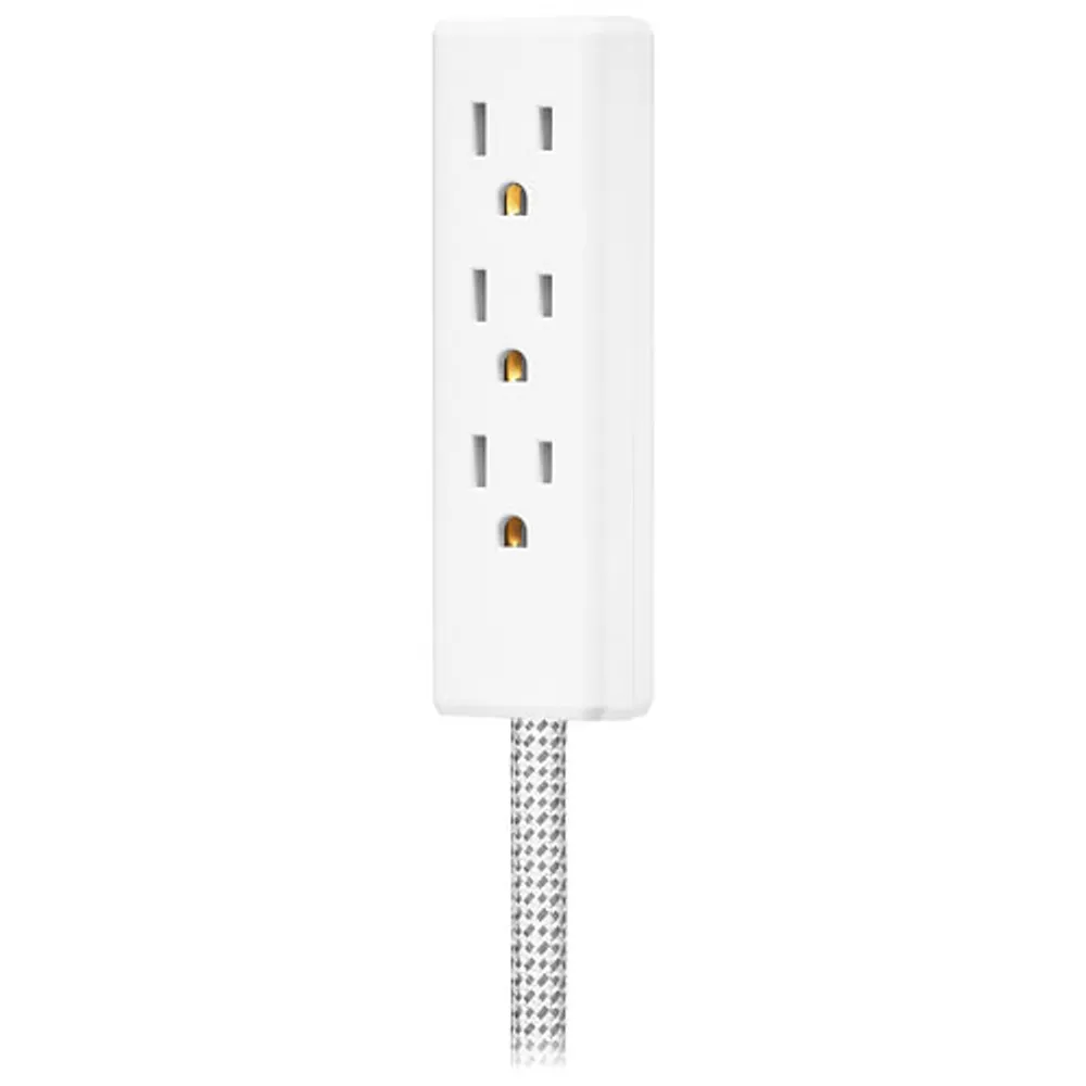 Insignia 3.66m (12 ft.) 3-Outlet Extension Cable (NS-PWRX30T-C) - White - Only at Best Buy