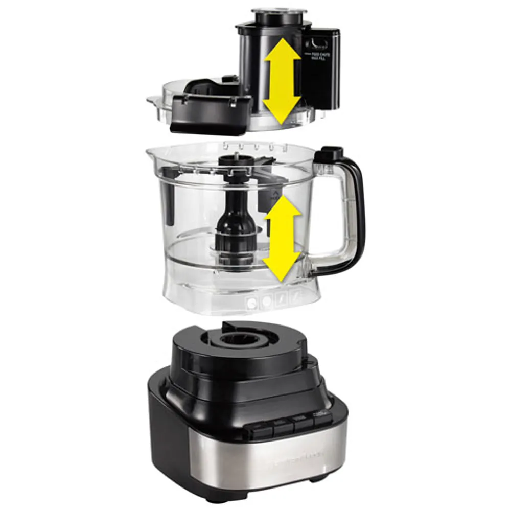 Hamilton Beach Stack & Snap Food Processor - 10-Cup - 500-Watt - Black