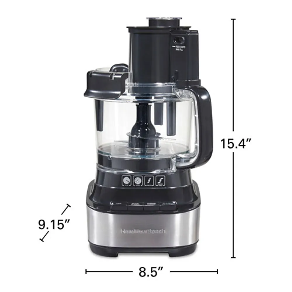 Hamilton Beach Stack & Snap Food Processor - 10-Cup - 500-Watt - Black