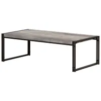 Table basse rectangulaire moderne Gimetri - Gris pâle