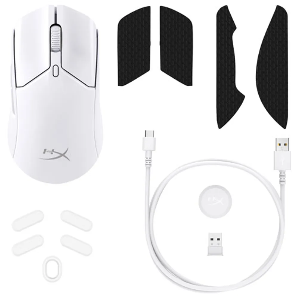 Souris de jeu sans fil de 26 000 ppp Pulsefire Haste 2 6N0A9AA de HyperX - Blanc