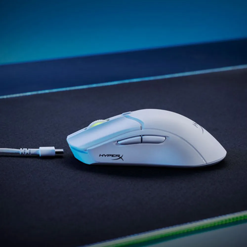 Souris de jeu sans fil de 26 000 ppp Pulsefire Haste 2 6N0A9AA de HyperX - Blanc