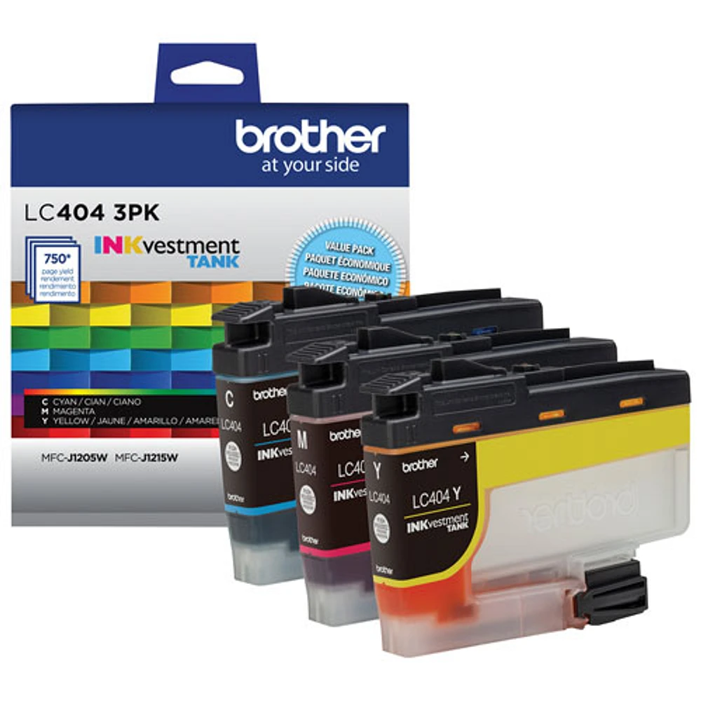 Cartouche d'encre couleur de Brother (LC4043PKS) - Paquet de 3