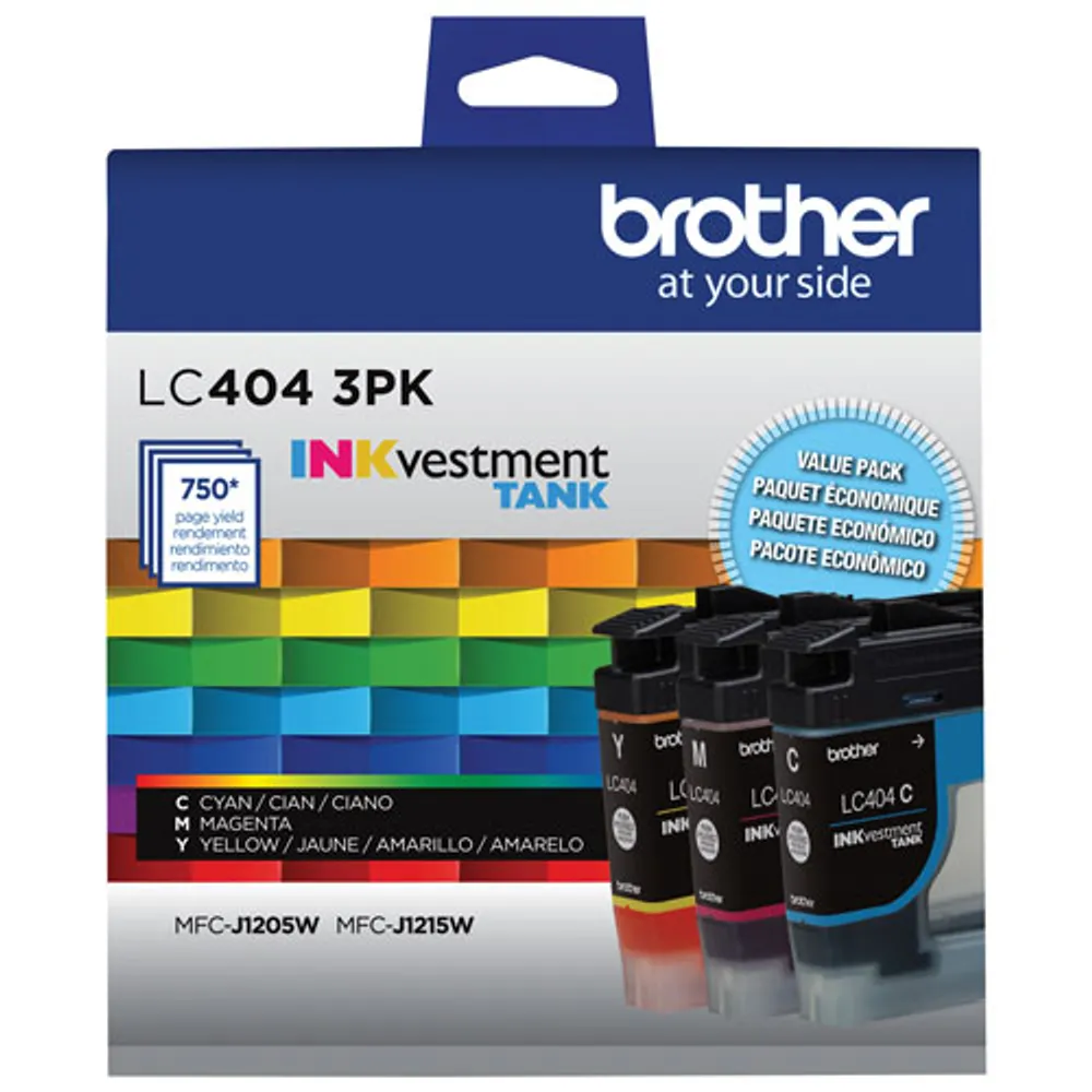 Cartouche d'encre couleur de Brother (LC4043PKS) - Paquet de 3