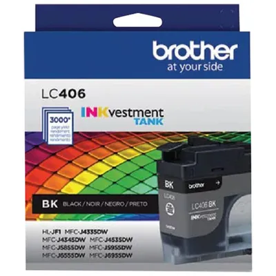 Brother Black Ink Cartridge (LC406BKS)
